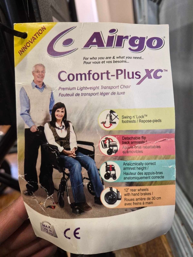 Airgo COMFORT PLUS XC transport chair in excellent condition - photo 5