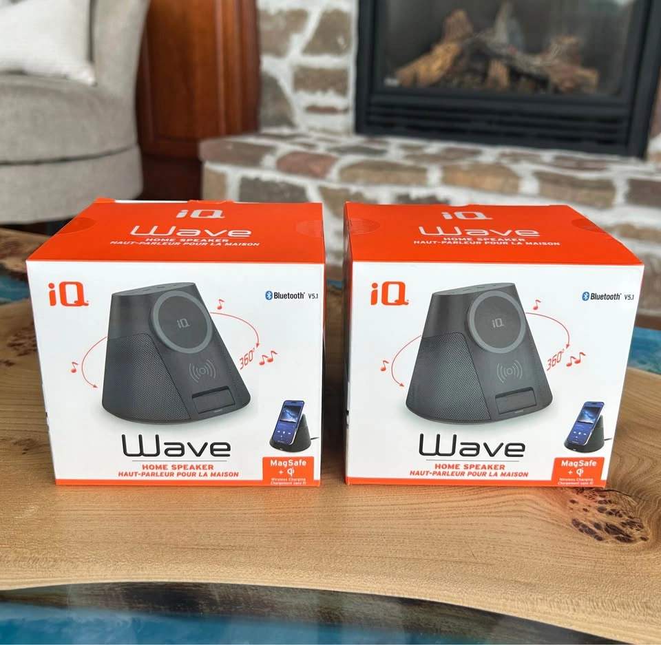 NEW - iQ Wave Bluetooth Home Speaker with MagSafe & Wireless Cha - photo 2