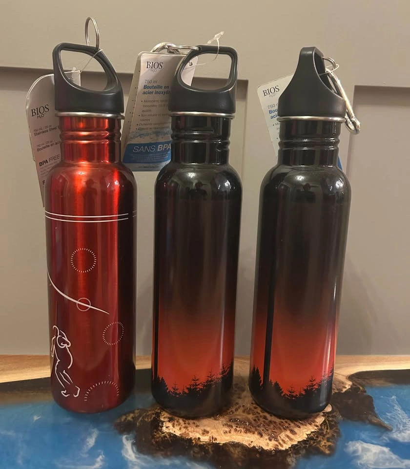 NEW - Set of 3 “BIOS H2O” 750mL Stainless Steel Water Bottles - photo 3