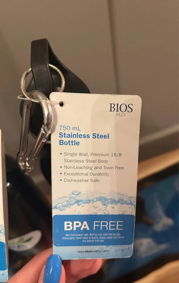 NEW - Set of 3 “BIOS H2O” 750mL Stainless Steel Water Bottles - photo 4