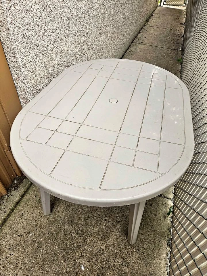 Plastic table and chairs