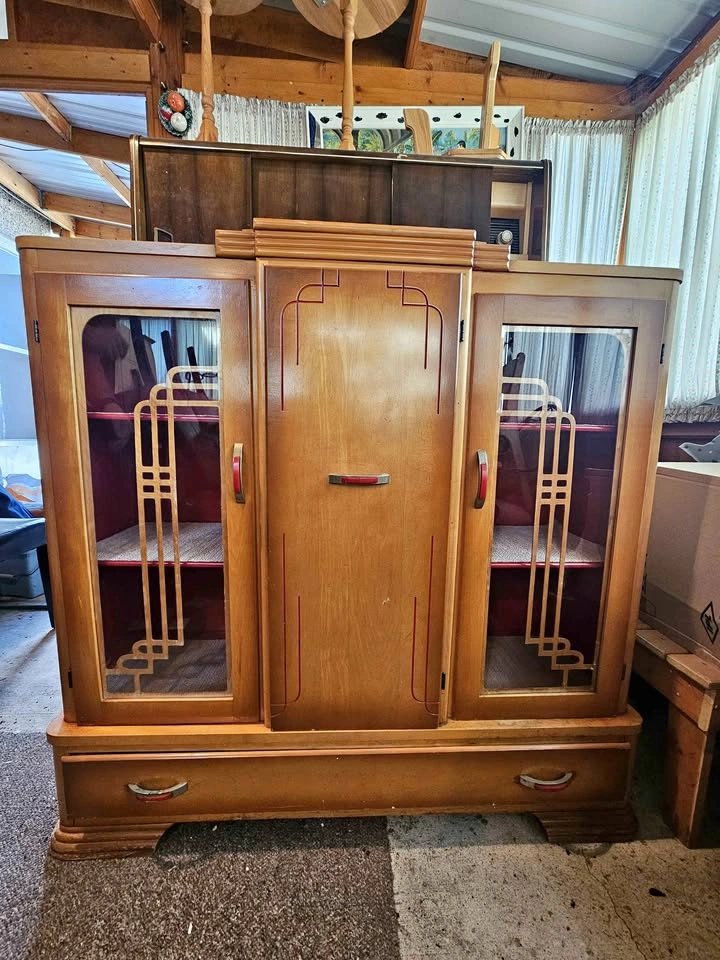 Vintage 1930's Art Deco Wardrobe/Armoire