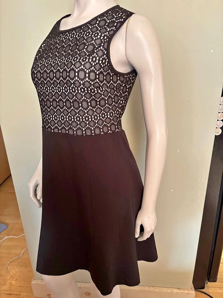 Ginger G Black Lace Bodice Sleeveless Dress