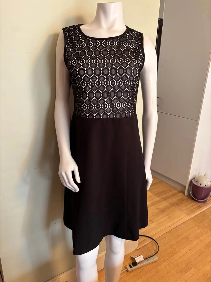 Ginger G Black Lace Bodice Sleeveless Dress - photo 2