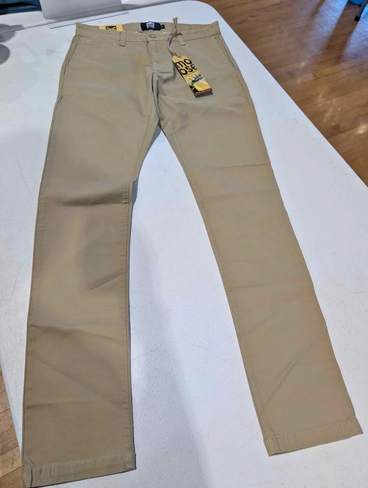 Men's Chino Cotton Pants - Cream/Beige