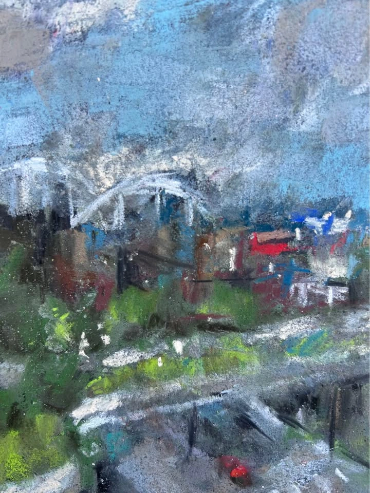 “The Great Wheel” Original Pastel Painting - photo 3
