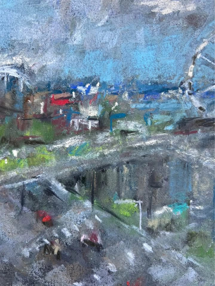 “The Great Wheel” Original Pastel Painting - photo 5