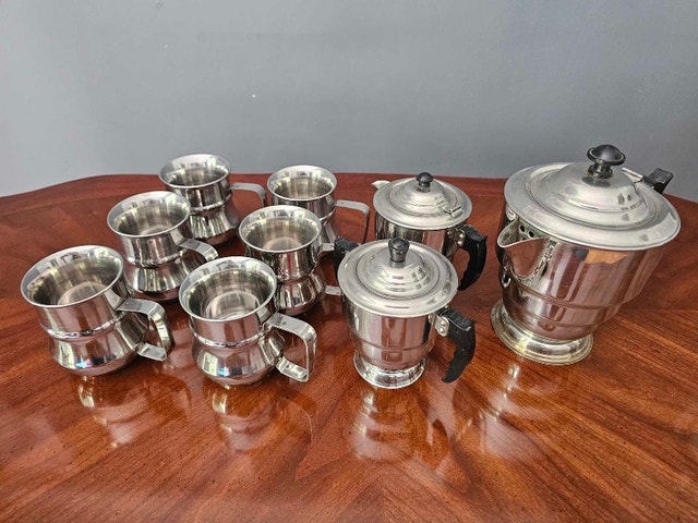 Art Deco Silver Plate Coffee & Tea 11-Piece Set
