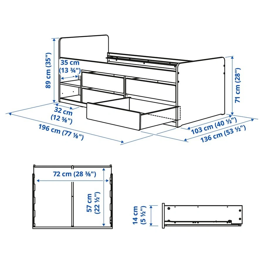 F.S. SLAKT Storage Twin Bed - photo 5