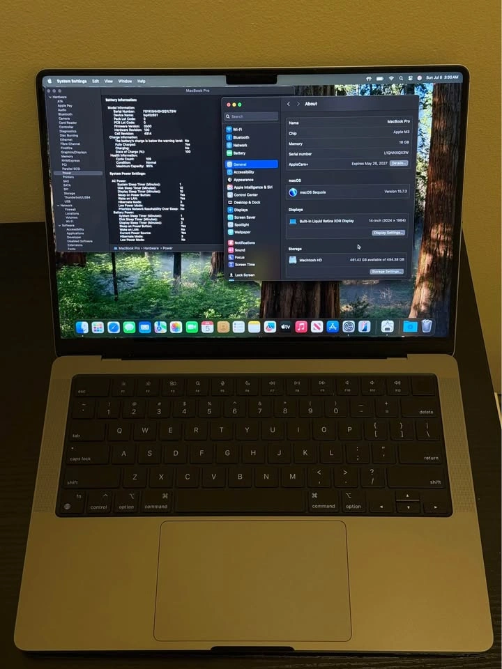MacBook Pro 14-inch, 2023 M3 16GB RAM 512SSD Space grey - photo 3