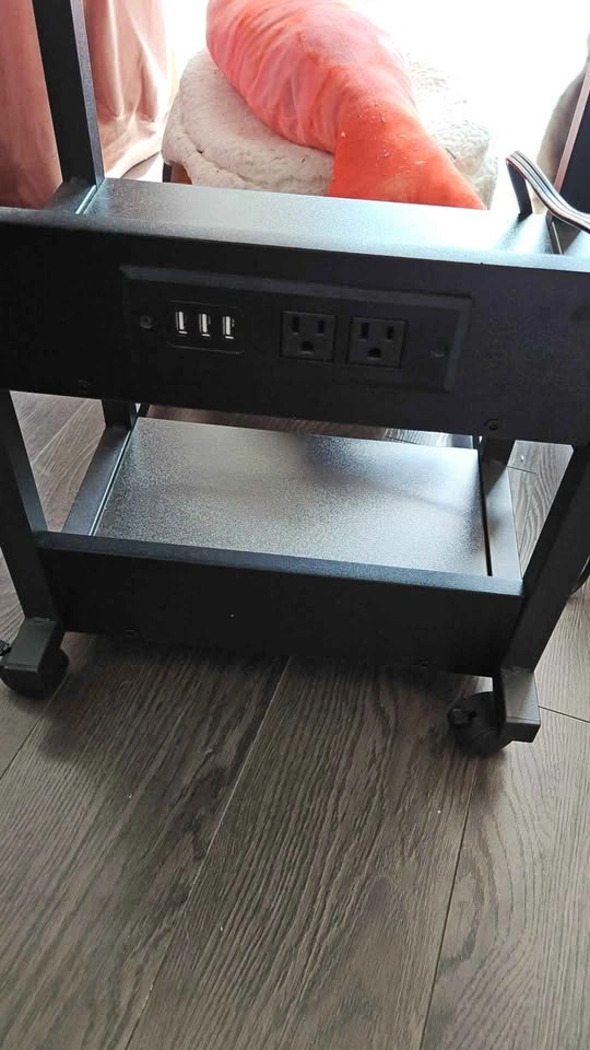 Mobile C-Shaped Desk with Power Outlet and USB Ports - photo 4