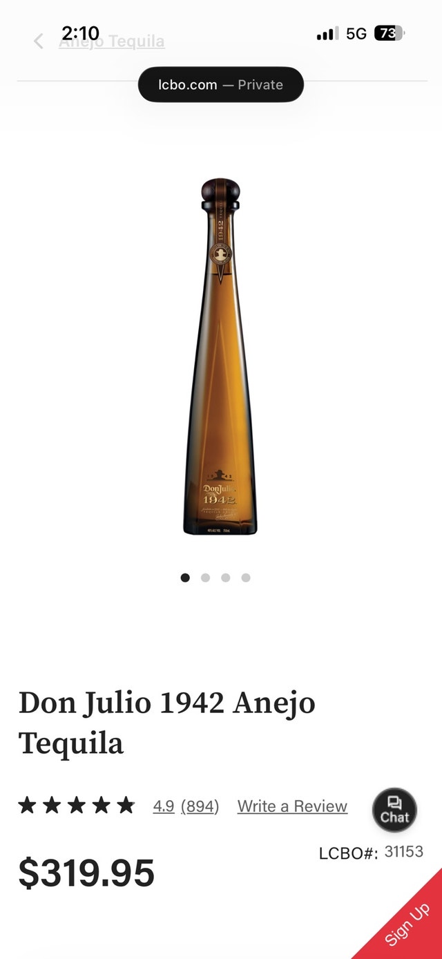 don julio 1942 sealed bottle