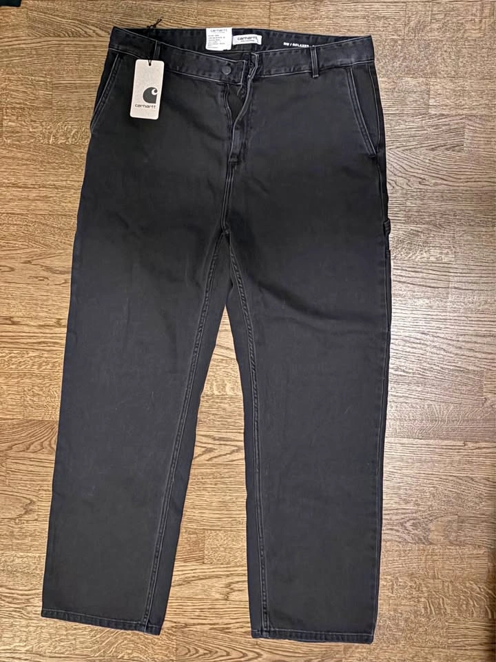 Carhartt WIP Pierce Pant Straight - Black Stonewash Denim