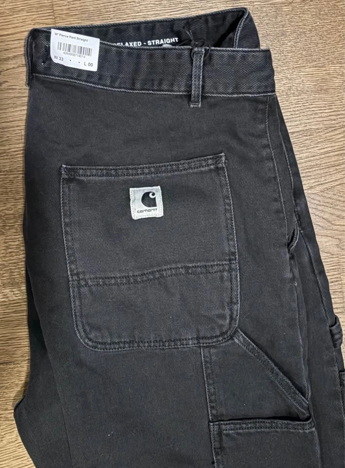 Carhartt WIP Pierce Pant Straight - Black Stonewash Denim - photo 2