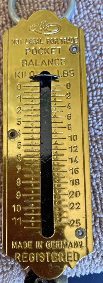 Vintage Brass Pocket Balance Scale (12kg/25lb)