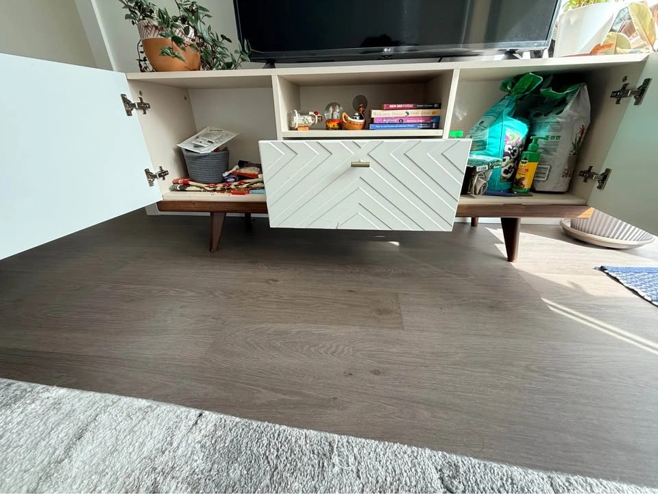 Mid-Century Modern White TV Stand - photo 4