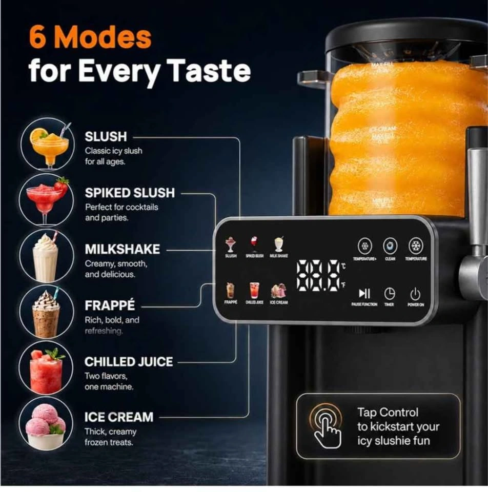 Slushie Machine Frozen Drink Maker with 6 Modes - photo 4
