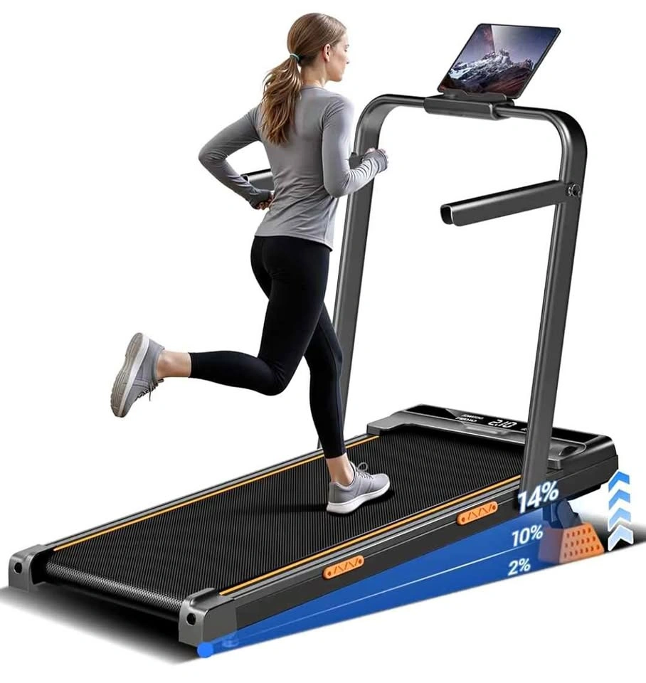 15% Incline Walking Pad Treadmill with Handles, Foldable