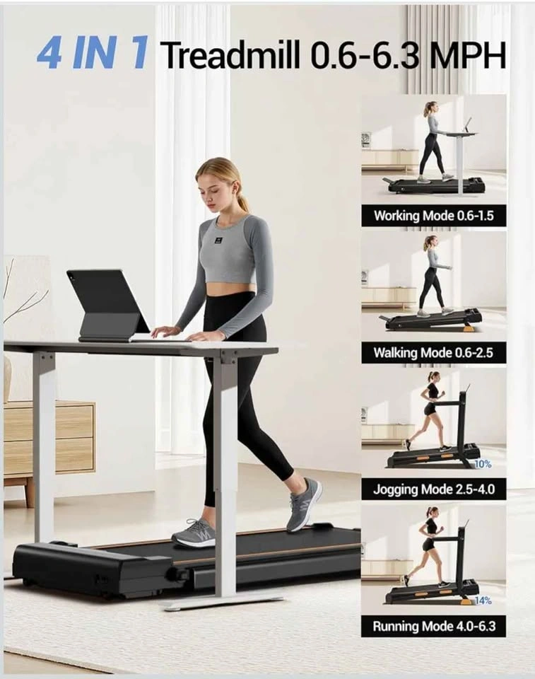 15% Incline Walking Pad Treadmill with Handles, Foldable - photo 2