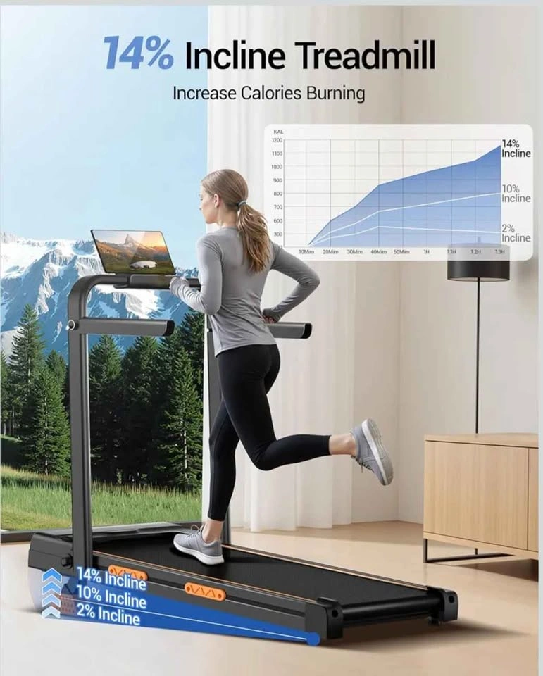 15% Incline Walking Pad Treadmill with Handles, Foldable - photo 5