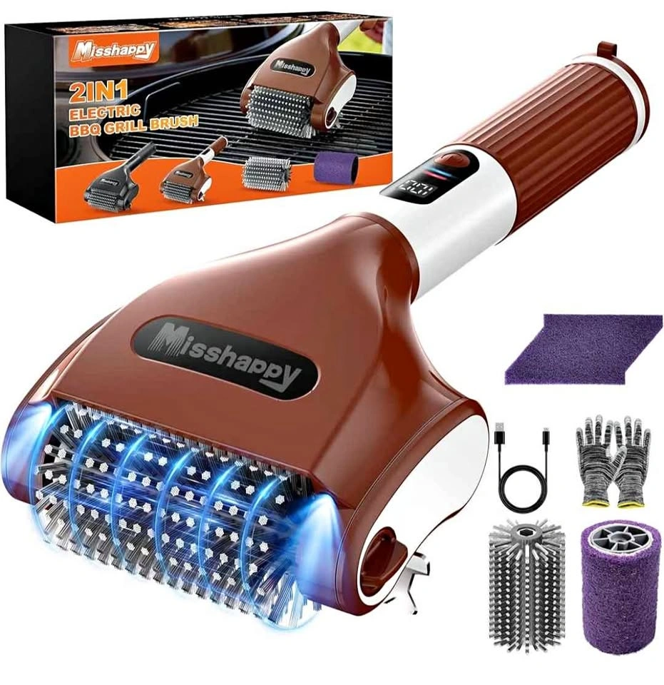 Electric Grill Brush - 4000mAh Cordless BBQ Grill Cleaner