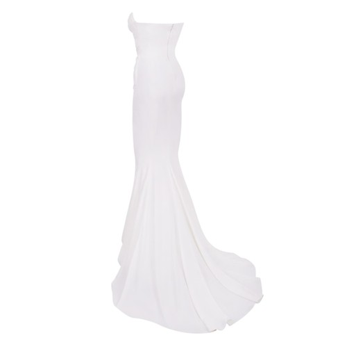 House of CB Esmee Ivory Draped White Midi Corset Bridal Dress - photo 5