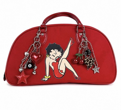 Betty Boop Red Y2K Satchel Duffel Overnight Canvas Bag