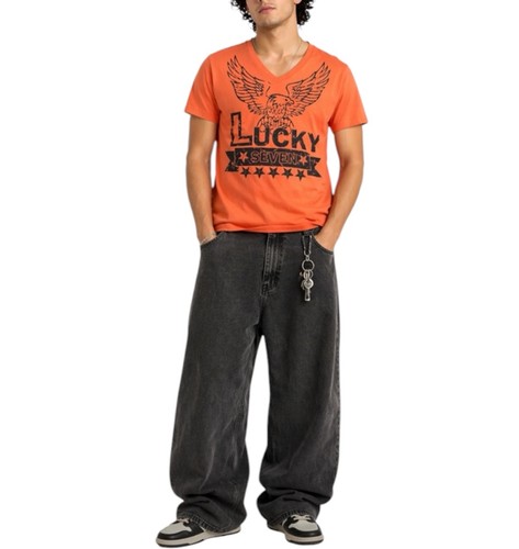 Vintage Y2K Men’s Streetwear Lucky 7 Graphic Small T-shirt