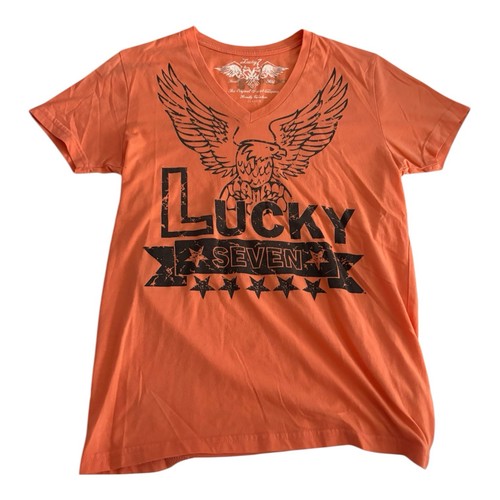 Vintage Y2K Men’s Streetwear Lucky 7 Graphic Small T-shirt - photo 2