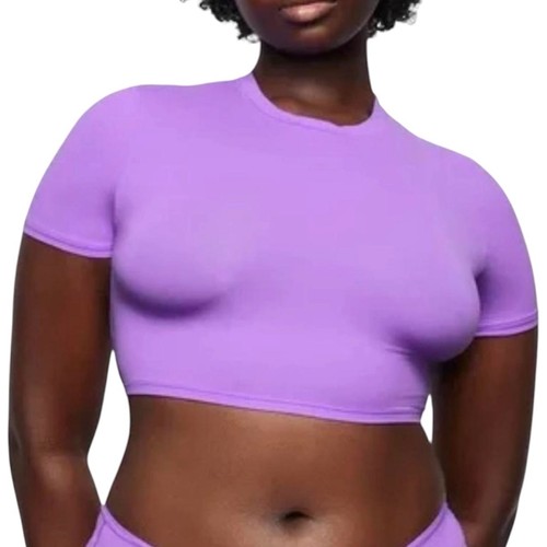 SKIMS Fits Everybody Super Cropped T-Shirt in Ultra Violet