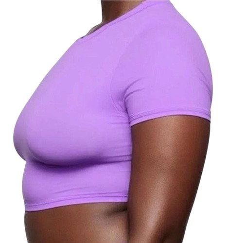 SKIMS Fits Everybody Super Cropped T-Shirt in Ultra Violet - photo 2