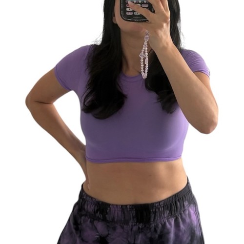 SKIMS Fits Everybody Super Cropped T-Shirt in Ultra Violet - photo 3