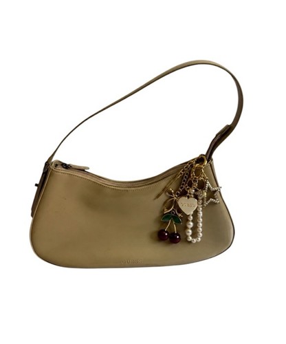Guess Vintage Y2K Shoulder Bag Olive Taupe Baguette Purse