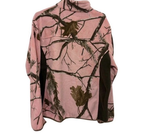 Pink Camo Fleece Jacket Oversized 2XL – Y2K Outdoorsy Zip Up - photo 4