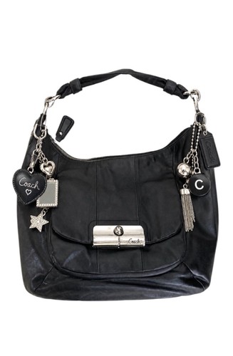 COACH Kristin New York Black Leather Satchel Shoulder Bag