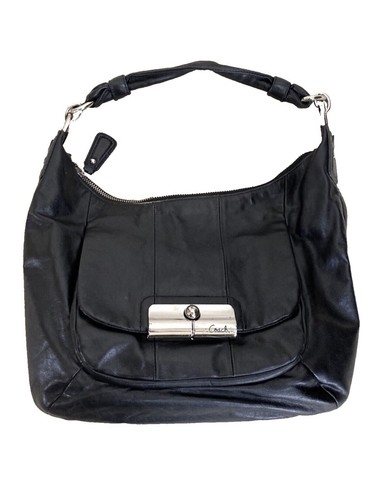 COACH Kristin New York Black Leather Satchel Shoulder Bag - photo 2
