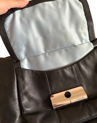 COACH Kristin New York Black Leather Satchel Shoulder Bag - photo 5