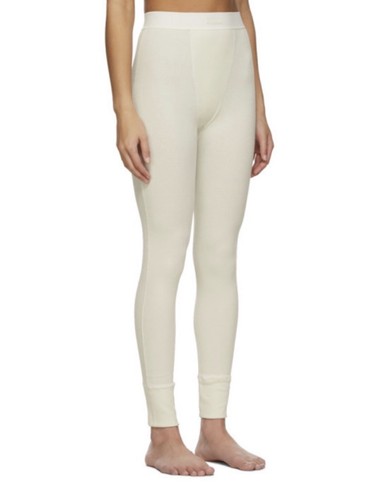 Skims Womens Cream Logo Cotton Thermal Legging Pointelle Pants S - photo 2