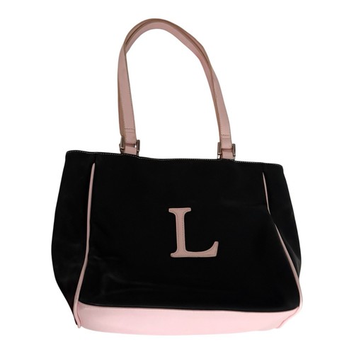 Y2K Black & Pink Monogram “L” Tote Bag Coquette Shoulder Purse - photo 2