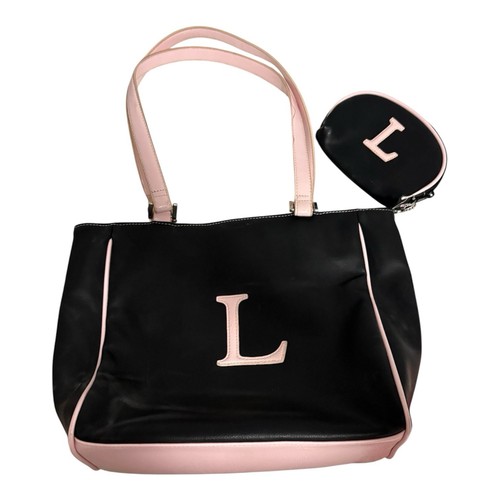 Y2K Black & Pink Monogram “L” Tote Bag Coquette Shoulder Purse - photo 3