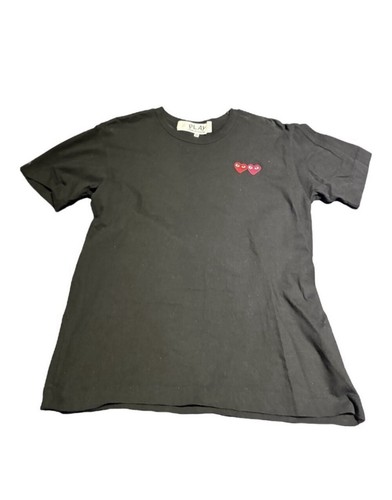 COMME DES GARÇONS PLAY Double Heart Patch T-Shirt Mens Size Medi - photo 2