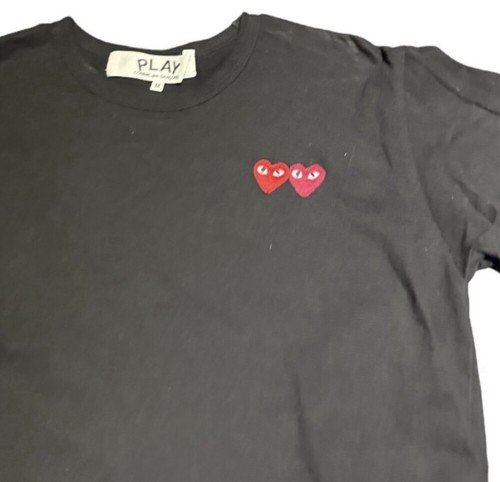 COMME DES GARÇONS PLAY Double Heart Patch T-Shirt Mens Size Medi - photo 4