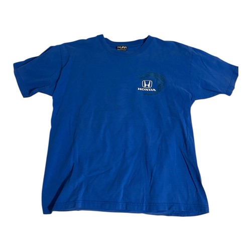 HONDA Rare Y2K Tshirt Honda Civic Print Blue Large Boys KJM - photo 3