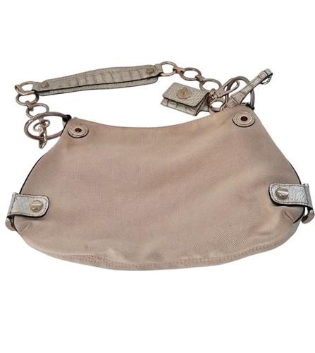 Guess Mini Shoulder Bag Vintage Y2k Canvas Tote Bag Khaki - photo 3