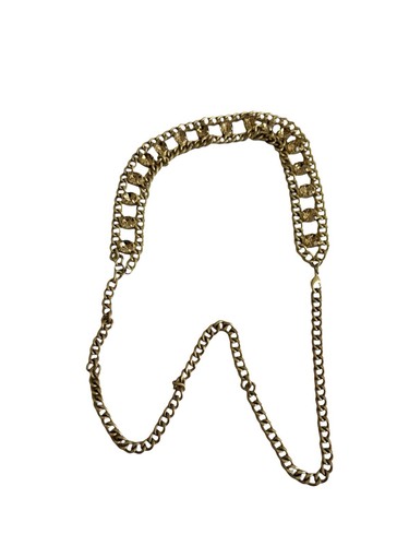 Vintage gold chain waist belt with rhinestone detailing - photo 4