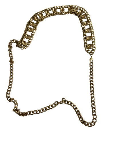 Vintage gold chain waist belt with rhinestone detailing - photo 5