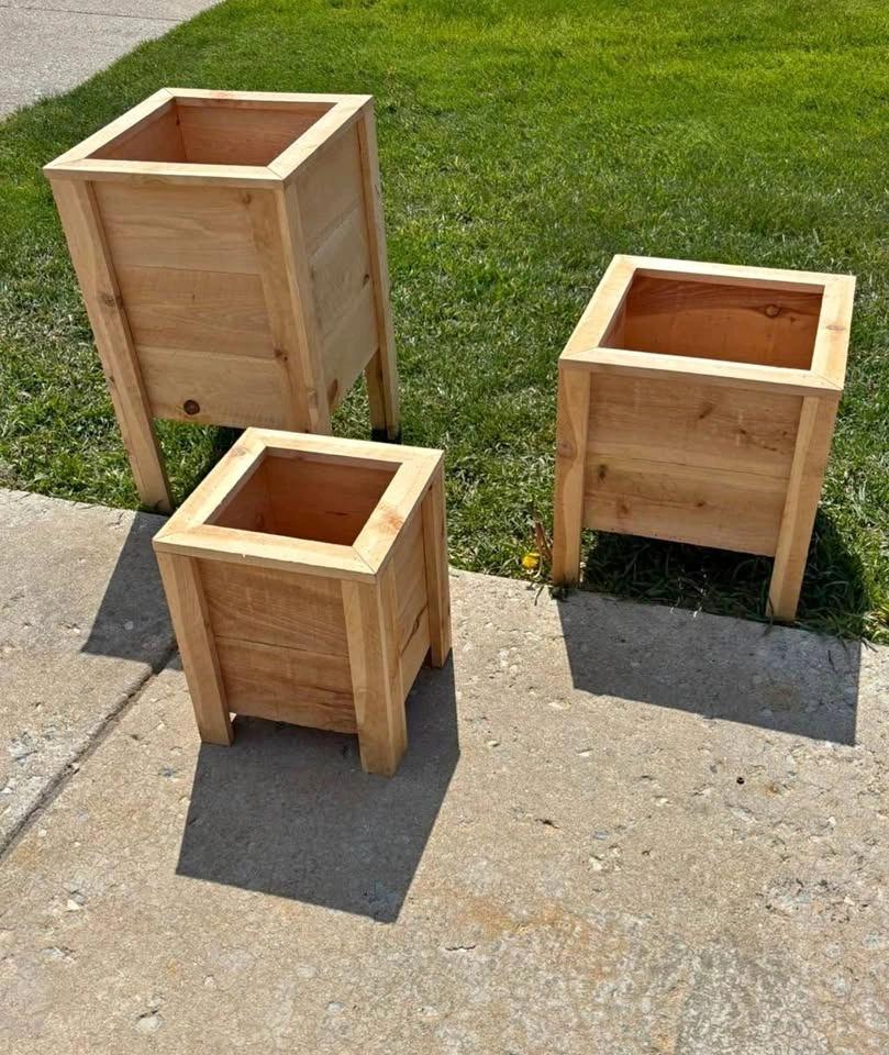3 Handmade Premium Cedar Planter Box’s