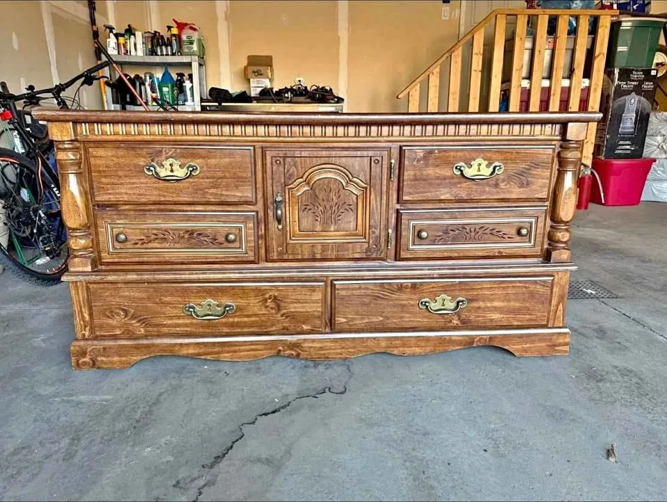 Solid Wood Vintage Dresser / Buffet Cabinet