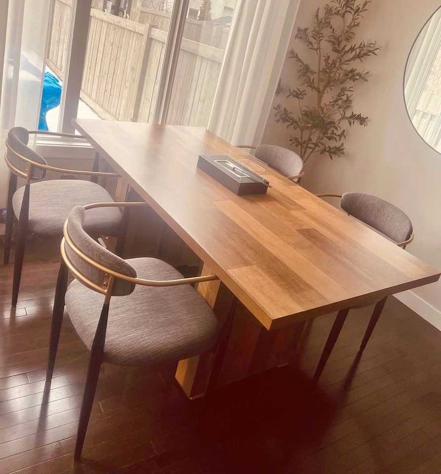 Modern Wooden Dining Table Set (with Chairs)