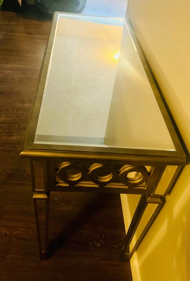 Glass Top Console Table - photo 2